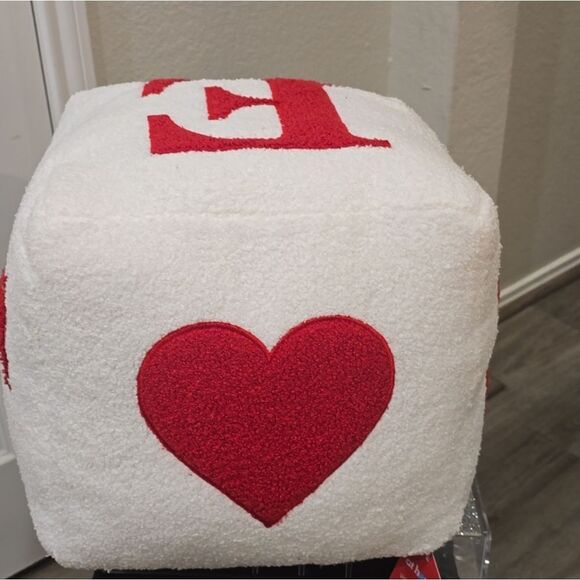 At Home Love Dice-Shaped Sherpa Accent Throw Pillow - Picture 7 of 8